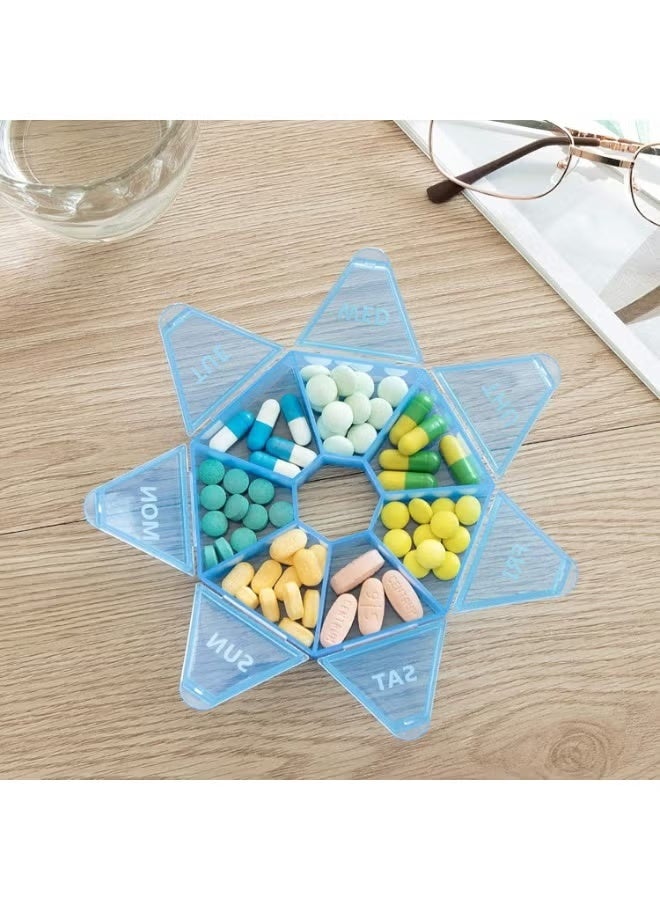 Homera Compact 7-Day Pill Organizer for Vitamins and Supplements Portable Daily Medicine Box Travel-Ready Small Design - Image 3